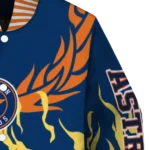 customized houston astros winged blaze blue white varsity jacket best selling