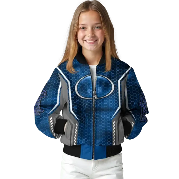customized kansas city royals power plate royal blue bomber jacket top rated