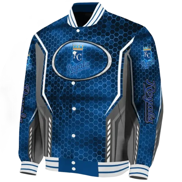customized kansas city royals power plate royal blue varsity jacket best selling