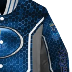 customized kansas city royals power plate royal blue varsity jacket best selling