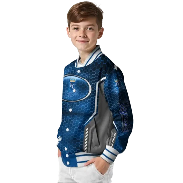 customized kansas city royals power plate royal blue varsity jacket trendy