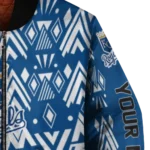customized kansas city royals pyramid shapes royal blue bomber jacket best selling