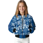 customized kansas city royals pyramid shapes royal blue bomber jacket best selling
