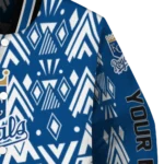 customized kansas city royals pyramid shapes royal blue varsity jacket best selling