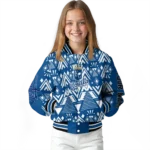 customized kansas city royals pyramid shapes royal blue varsity jacket best selling