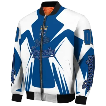 customized kansas city royals spider mark royal blue tan crocs bomber jacket best selling