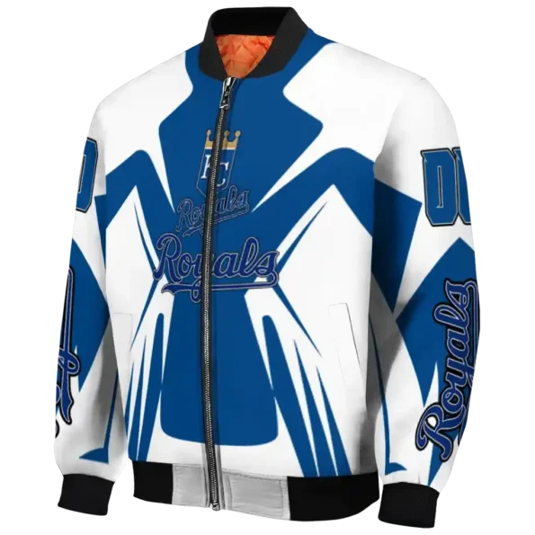 customized kansas city royals spider mark royal blue tan crocs bomber jacket best selling