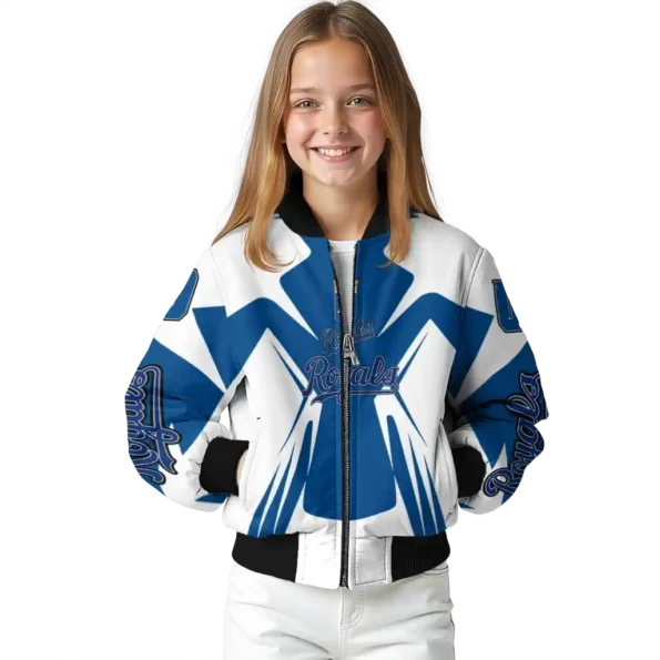 customized kansas city royals spider mark royal blue tan crocs bomber jacket top rated