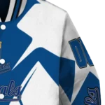 customized kansas city royals spider mark royal blue tan crocs varsity jacket best selling