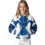 customized kansas city royals spider mark royal blue tan crocs varsity jacket best selling