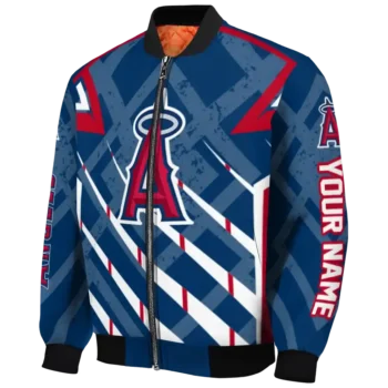customized los angeles angels chevron angles blue bomber jacket best selling