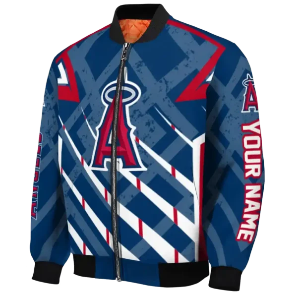 customized los angeles angels chevron angles blue bomber jacket best selling