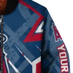 customized los angeles angels chevron angles blue bomber jacket best selling