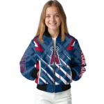 customized los angeles angels chevron angles blue bomber jacket best selling