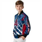 customized los angeles angels chevron angles blue bomber jacket best selling