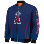 customized los angeles angels chevron arrow blue bomber jacket best selling