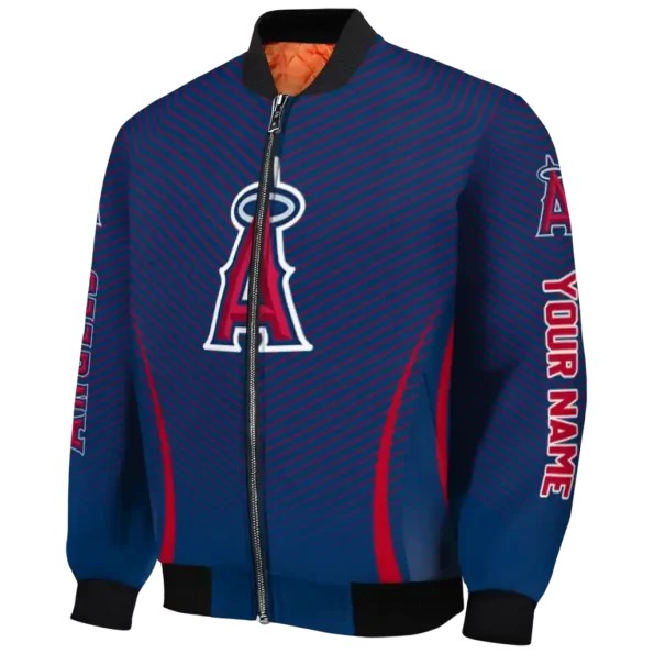 customized los angeles angels chevron arrow blue bomber jacket best selling