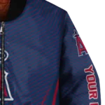 customized los angeles angels chevron arrow blue bomber jacket best selling