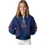 customized los angeles angels chevron arrow blue bomber jacket best selling