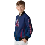customized los angeles angels chevron arrow blue bomber jacket best selling
