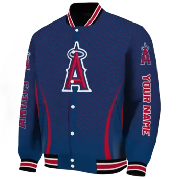 customized los angeles angels chevron arrow blue varsity jacket best selling