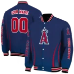 customized los angeles angels chevron arrow blue varsity jacket best selling