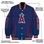 customized los angeles angels chevron arrow blue varsity jacket best selling