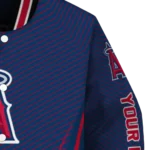 customized los angeles angels chevron arrow blue varsity jacket best selling