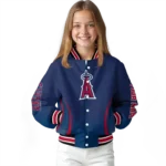 customized los angeles angels chevron arrow blue varsity jacket best selling