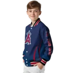 customized los angeles angels chevron arrow blue varsity jacket best selling