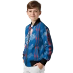 customized los angeles dodgers bolt stripe blue bomber jacket best selling