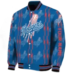 customized los angeles dodgers bolt stripe blue varsity jacket best selling