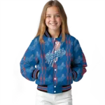 customized los angeles dodgers bolt stripe blue varsity jacket best selling