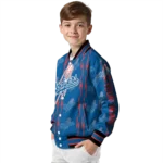 customized los angeles dodgers bolt stripe blue varsity jacket best selling