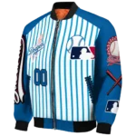 customized los angeles dodgers eagle baseball blue white bomber jacket best selling