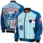 customized los angeles dodgers eagle baseball blue white bomber jacket best selling