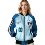 customized los angeles dodgers eagle baseball blue white bomber jacket best selling
