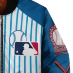 customized los angeles dodgers eagle baseball blue white bomber jacket best selling