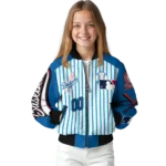 customized los angeles dodgers eagle baseball blue white bomber jacket best selling