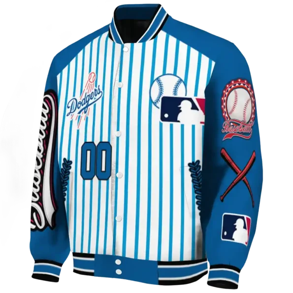 customized los angeles dodgers eagle baseball blue white varsity jacket best selling