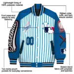 customized los angeles dodgers eagle baseball blue white varsity jacket best selling