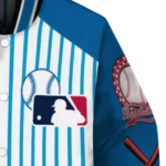 customized los angeles dodgers eagle baseball blue white varsity jacket best selling