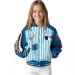 customized los angeles dodgers eagle baseball blue white varsity jacket best selling