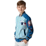customized los angeles dodgers eagle baseball blue white varsity jacket best selling