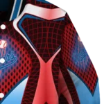 customized los angeles dodgers mesh chest red crocs black varsity jacket best selling