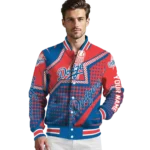 customized los angeles dodgers star burst blue varsity jacket best selling