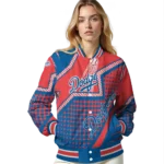 customized los angeles dodgers star burst blue varsity jacket best selling