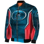 customized miami marlins power plate blue bomber jacket best selling