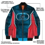 customized miami marlins power plate blue bomber jacket best selling