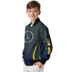customized milwaukee brewers chevron arrow navy blue bomber jacket best selling